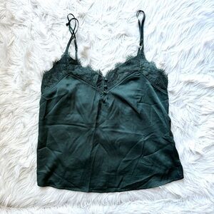 Abercrombie & Fitch Dark Green Lace Camisole